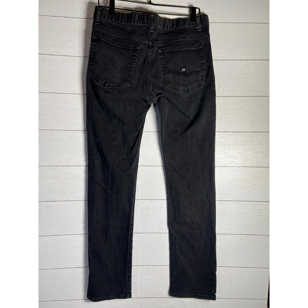 Krew Mens Black Denim 32x31 Buttonfly Y2K Slim Style K45572 - Picture 2 of 16